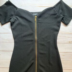 Derek heart Dress with Gold Zipper